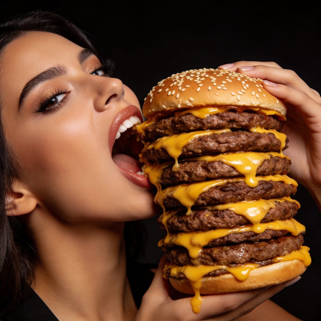 The Standard Set, Every Model, Woman eating it