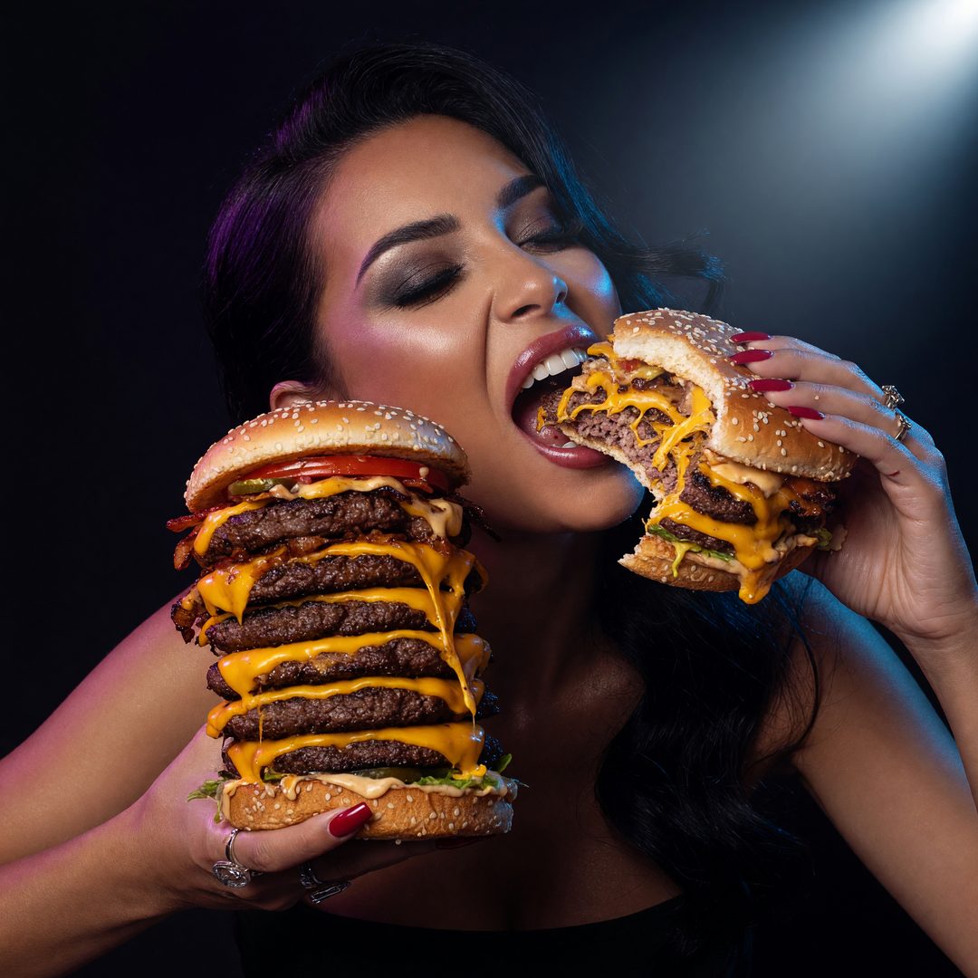 The Standard Set, Every Model, Woman eating it