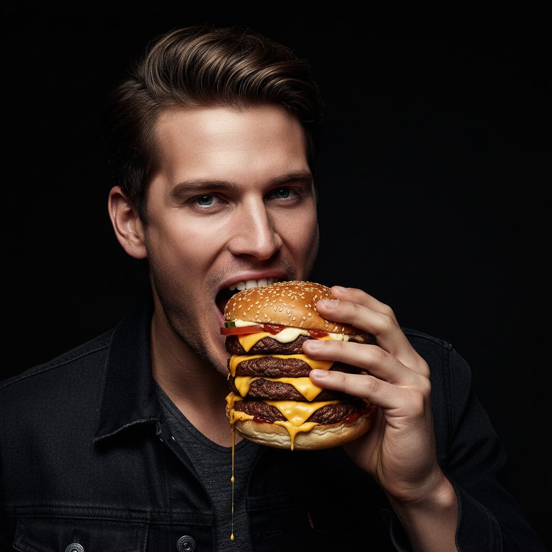 The Standard Set, Every Model, Man eating it