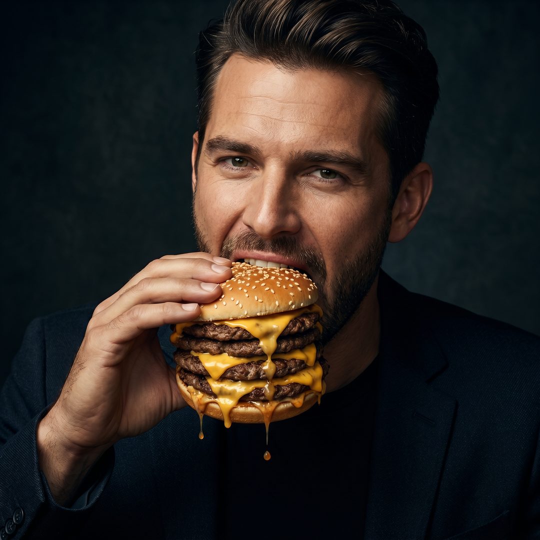 The Standard Set, Every Model, Man eating it